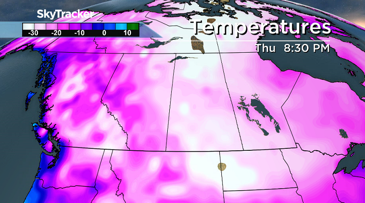Extreme cold returns later next week as skies clear.