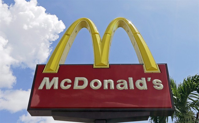 This Tuesday, June 28, 2016, photo shows a McDonald's sign in Miami.