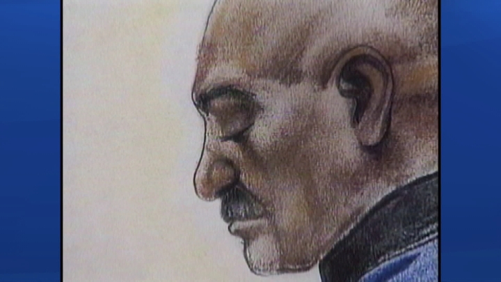 Court sketch of Emile Cromwell.