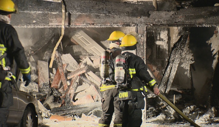 Crews battled a fire in East Vancouver early Sunday. 