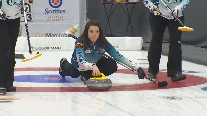 East St. Paul's Kerri Einarson will not get to defend her provincial women's curling title after being eliminated from the 2017 Scotties Tournament of Hearts in a tiebreaker.
