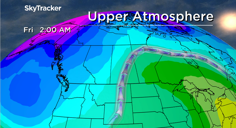 Upper ridge of high pressure that kept us in the heat through the week breaks down on Friday.