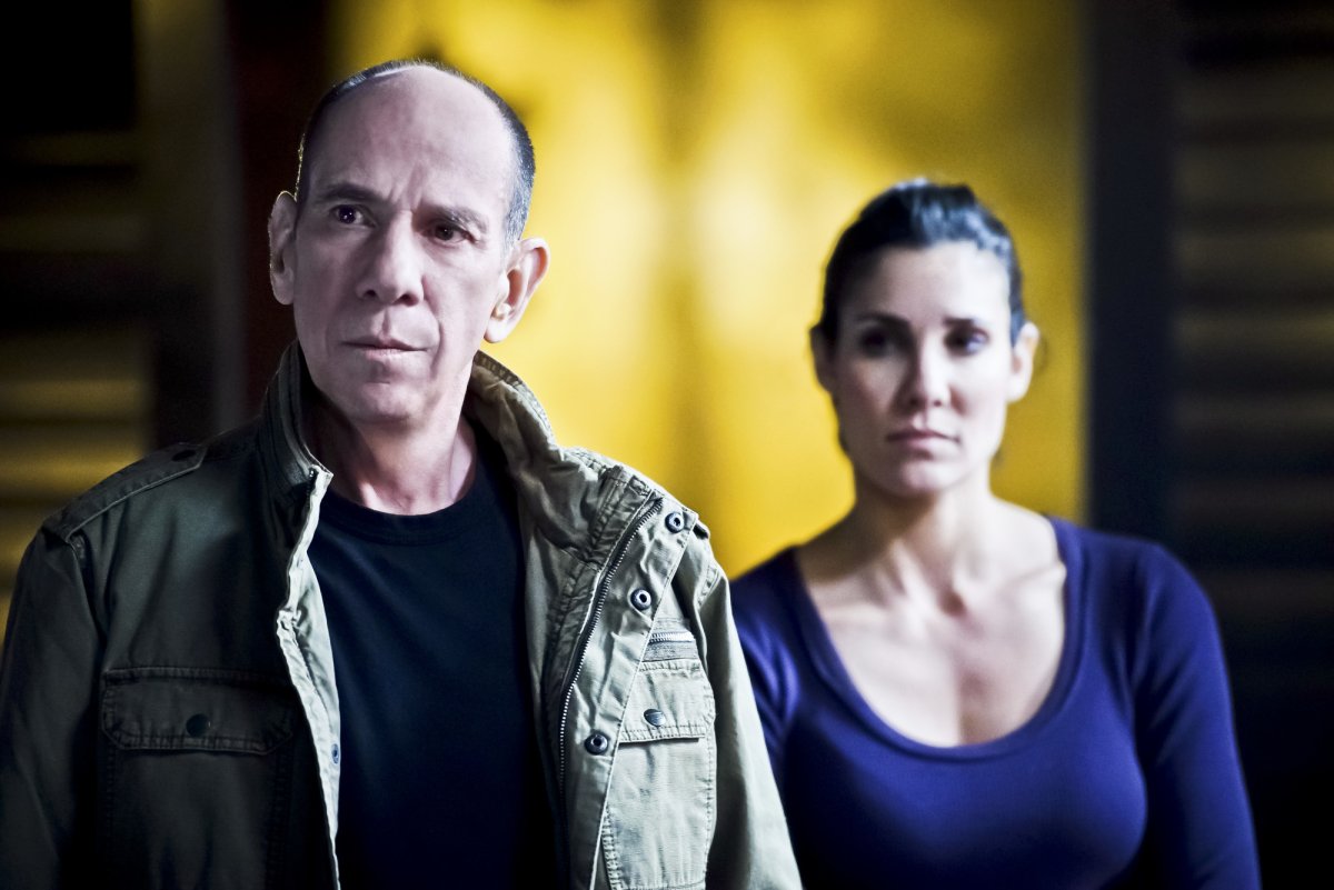 Miguel Ferrer (NCIS Assistant Director Owen Granger) pictured with Daniela Ruah (Special Agent Kensi Blye). 
