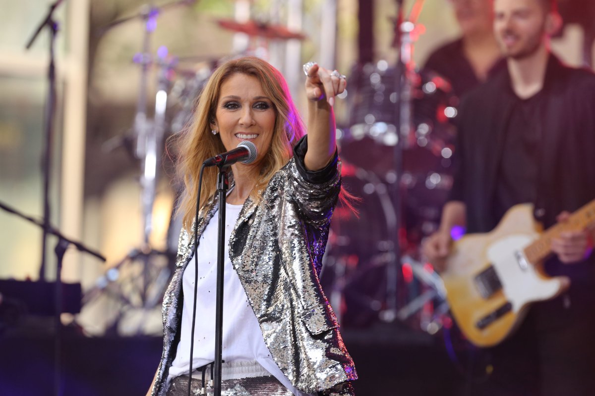 Céline Dion performs on NBC's "Today Show" at Rockefeller Plaza on July 22, 2016 in New York City.