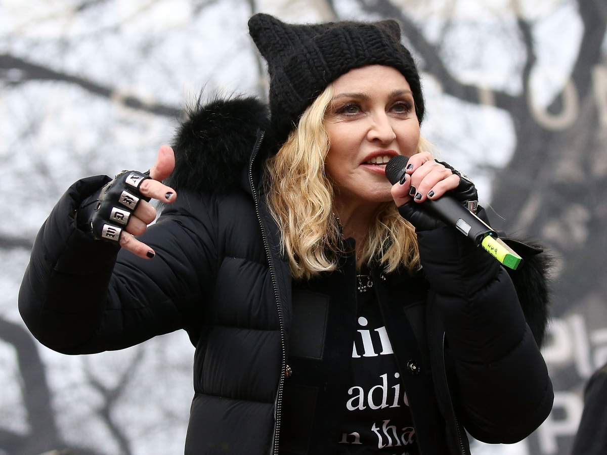 Madonna performs onstage during the Women's March on Washington on January 21, 2017 in Washington, DC.
