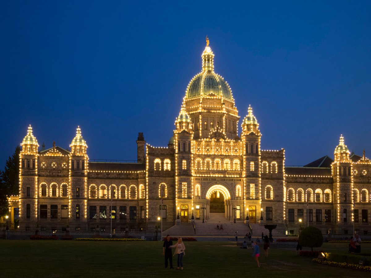 The legislature building in Victoria, B.C.