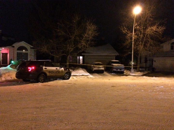 The Edmonton Police Service investigates after two bodies were discovered in a home on Heagle Crescent in the city’s southwest on Jan. 17, 2017.