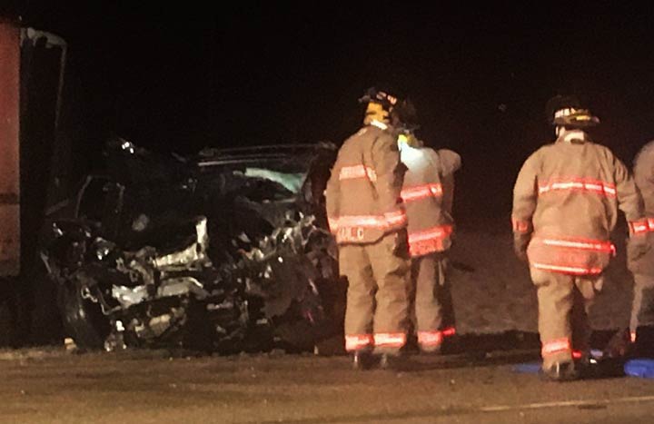 Firefighters freed man from the wreckage of a two-vehicle crash on Highway 11 south of Saskatoon.