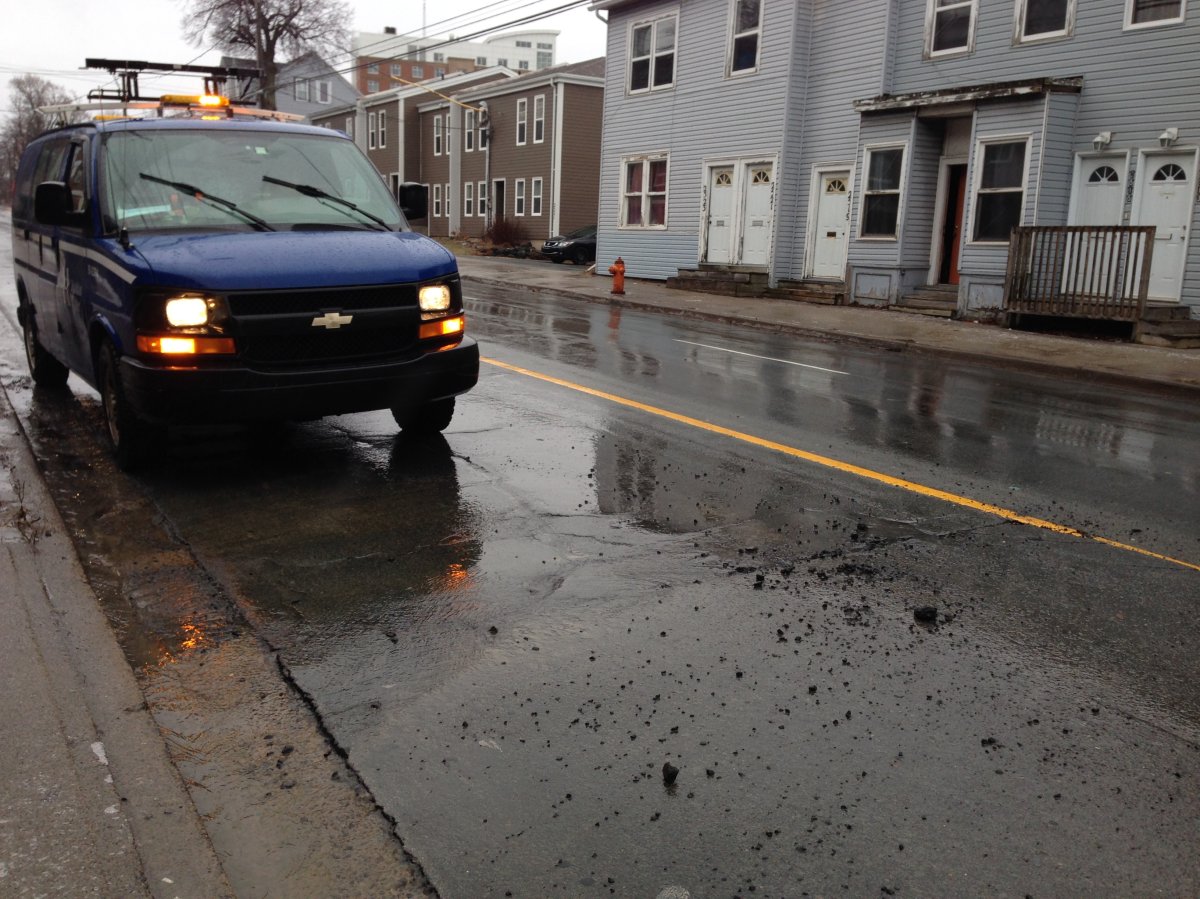 Halifax Water crews are working to repair a water main leak on Gottingen Street. 