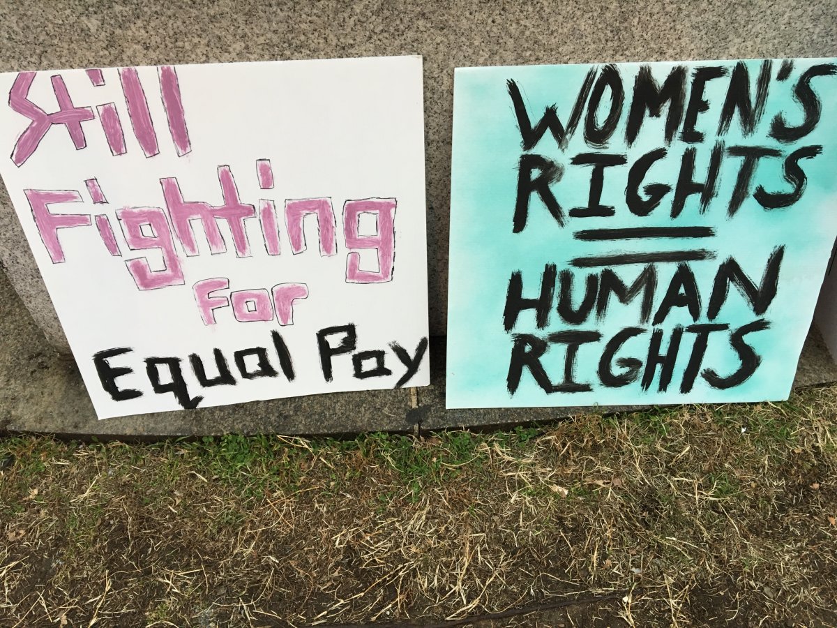 Signs from the Women's March on Washington on Jan. 21, 2017.