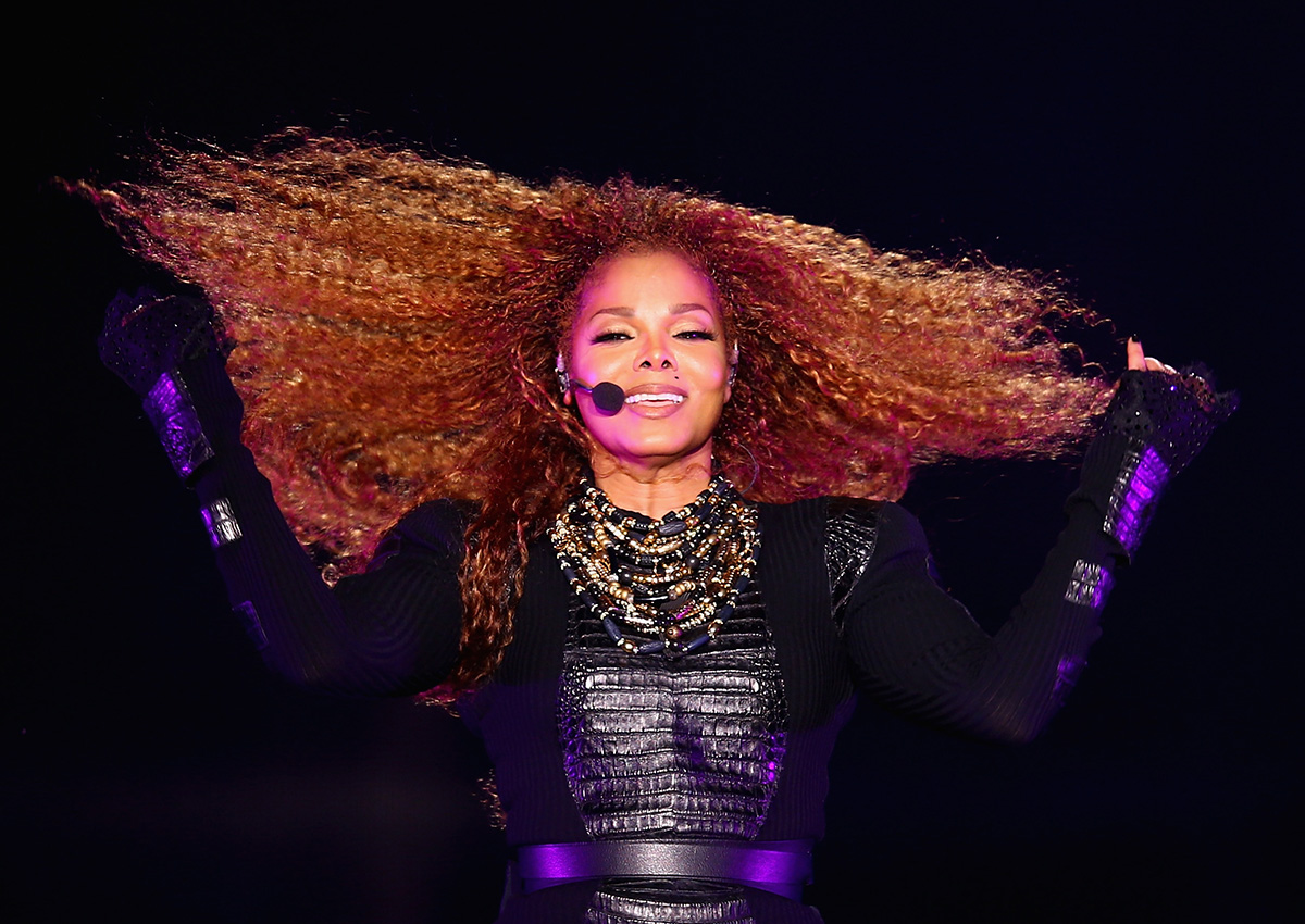  Janet Jackson performs after the Dubai World Cup at the Meydan Racecourse on March 26, 2016 in Dubai, United Arab Emirates.