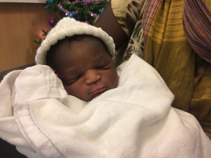 Joy Lol Duop was the first baby born in Edmonton in 2017.