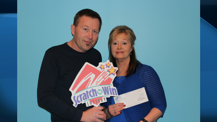 Kevin Tank and Kelly Klus, from Melville, Sask., recently won $1 million on a scratch ticket. 