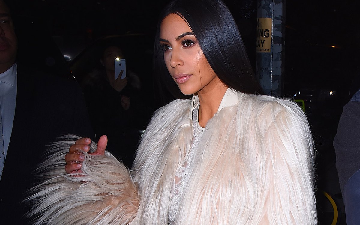 Kim Kardashian seen out in Manhattan on  January 16, 2017 in New York City.