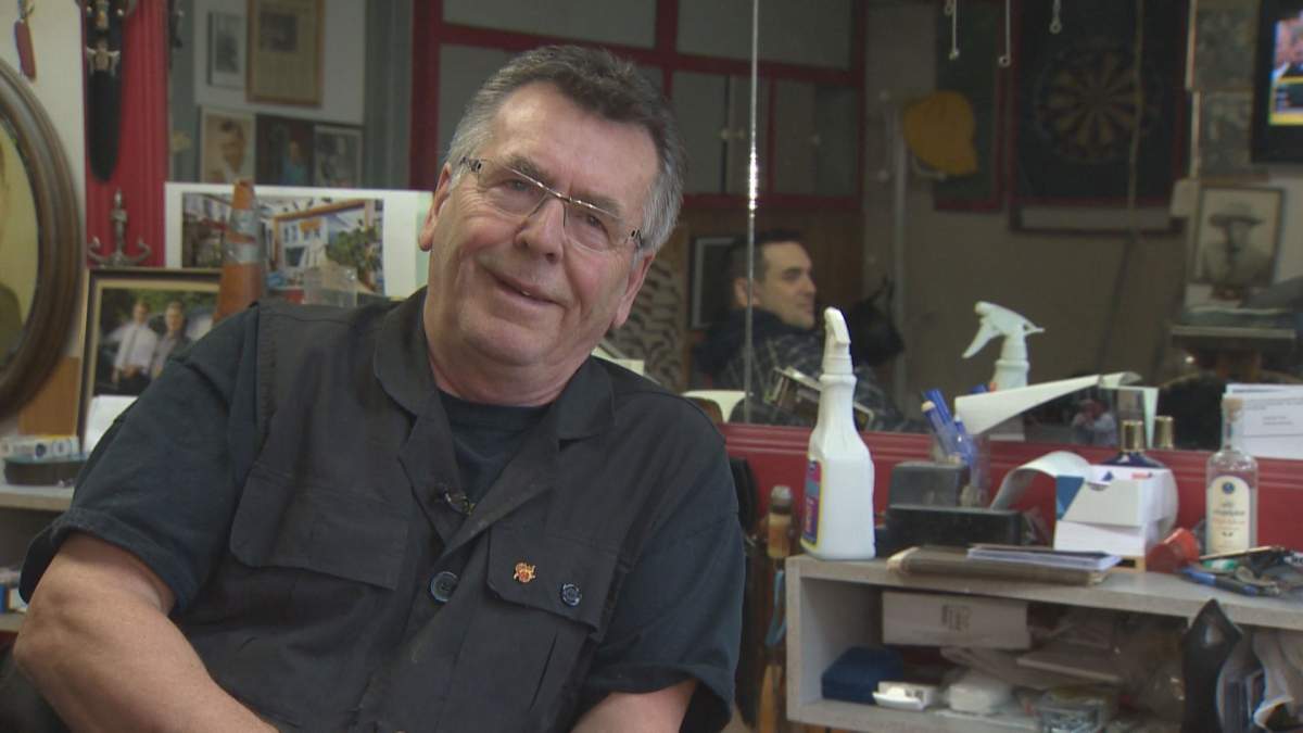 Leroy Bennett, pictured Jan. 20, 2017, said he has received a negative reaction from people for having put up a Donald Trump political campaign sign in his eponymous Halifax barbershop.