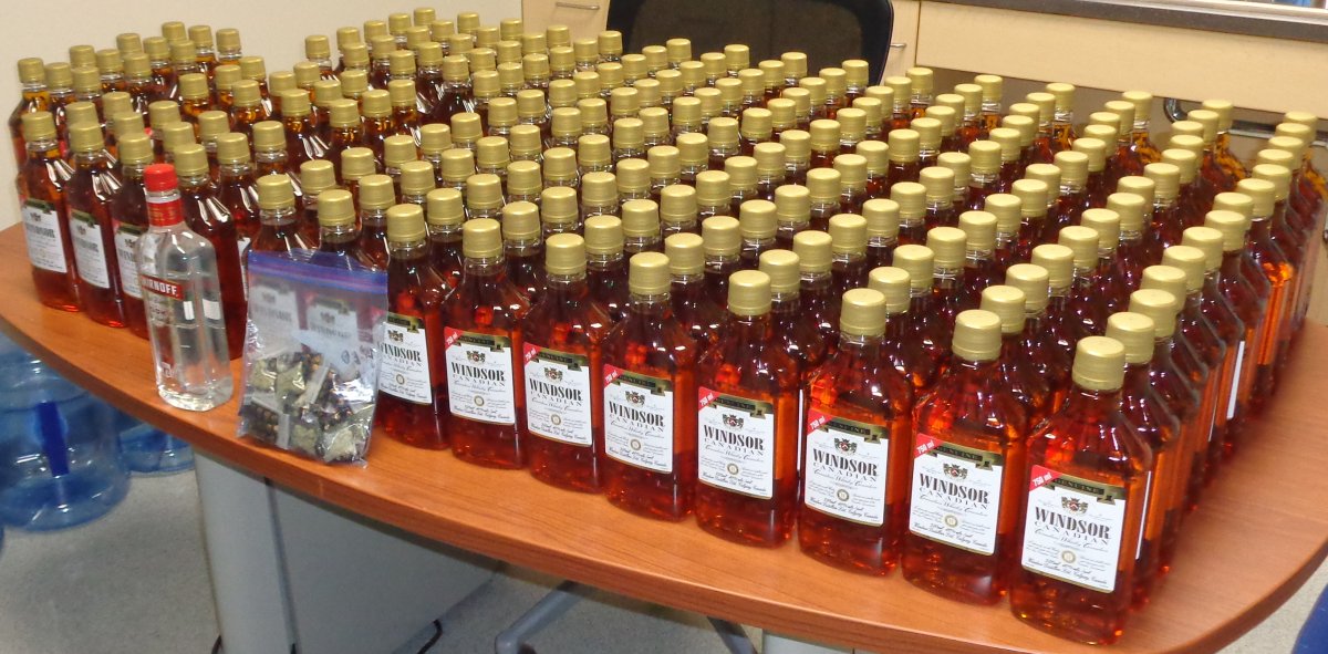 On Jan. 8, police seized 202 bottles of whiskey, one bottle of vodka as well as packaged marijuana from Little Grand Rapids First Nation.