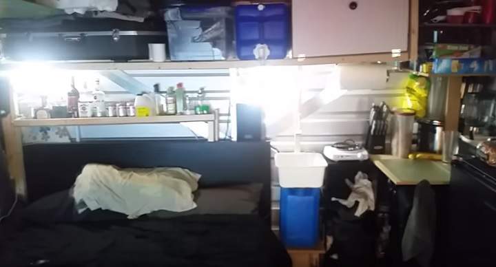 A video posted by a YouTube user known as 007craft shows a man living in a Vancouver storage locker .