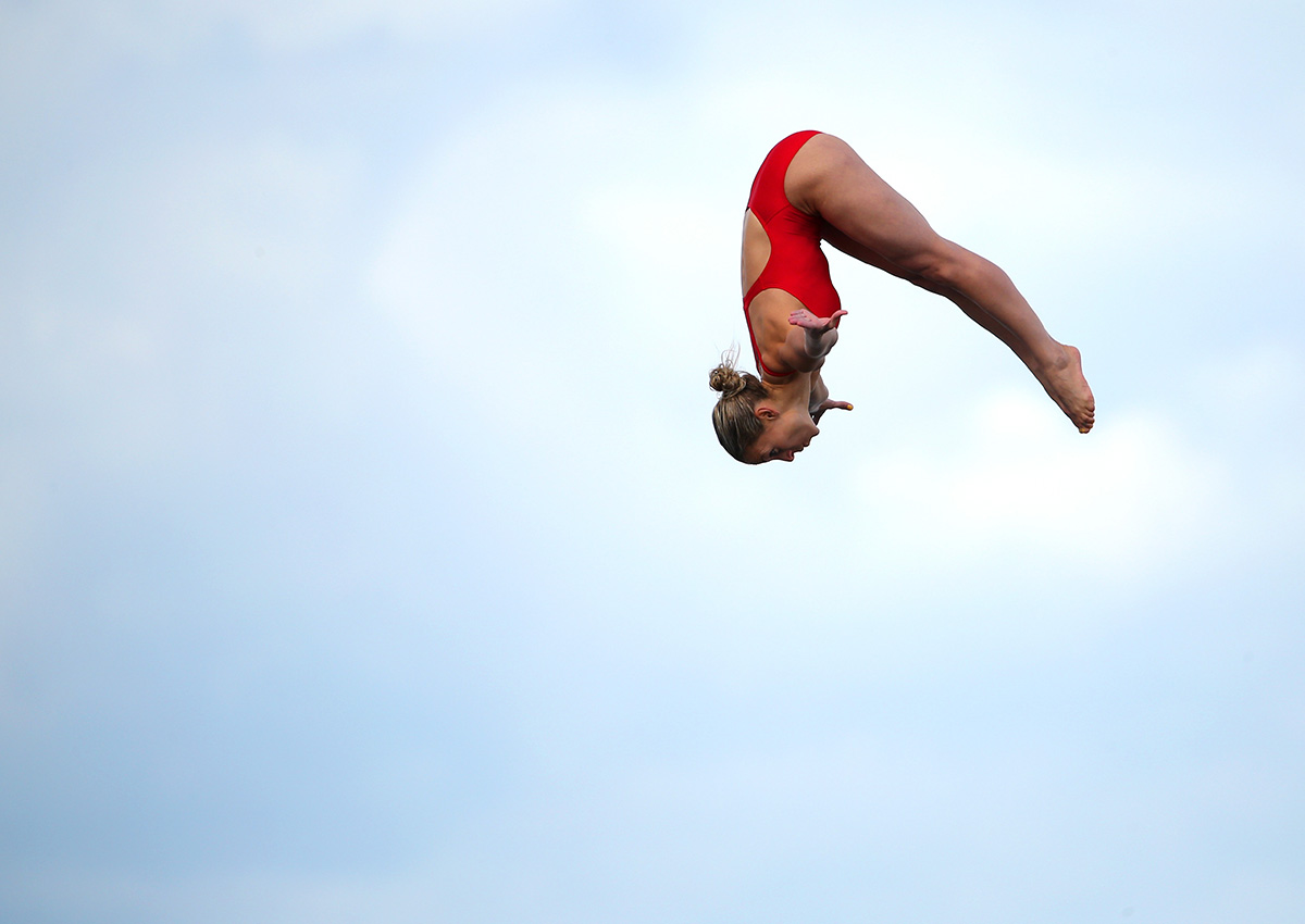 Canadian diver Lysanne Richard soars above the competition
