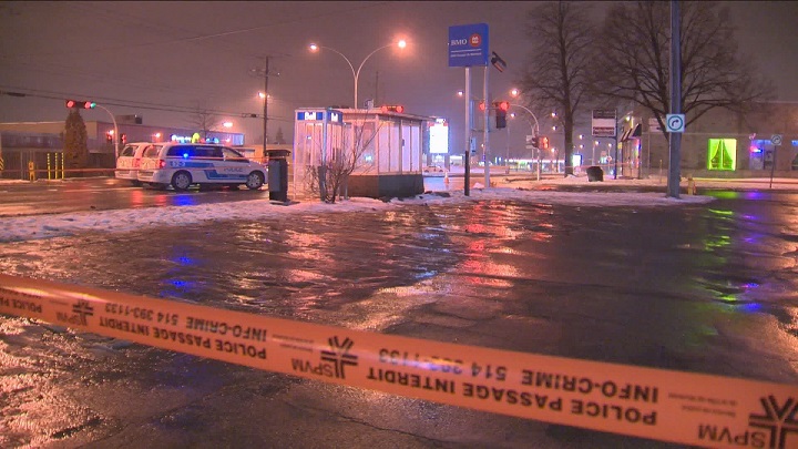 Police are investigating after an armed robbery and alleged stabbing on Henri-Bourassa Boulevard East in Montreal North. Friday, Jan. 20, 2017.