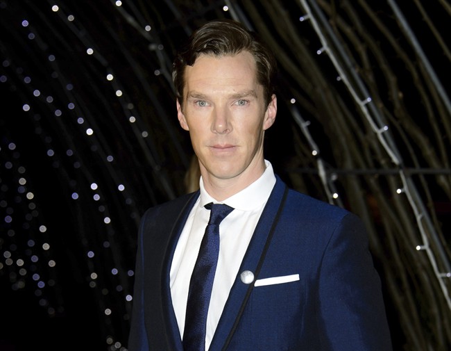 In this Feb. 7, 2015 file photo, British actor Benedict Cumberbatch arrives for the British Academy Television Awards 2015 Nominees Party at Kensington Palace in central London. 