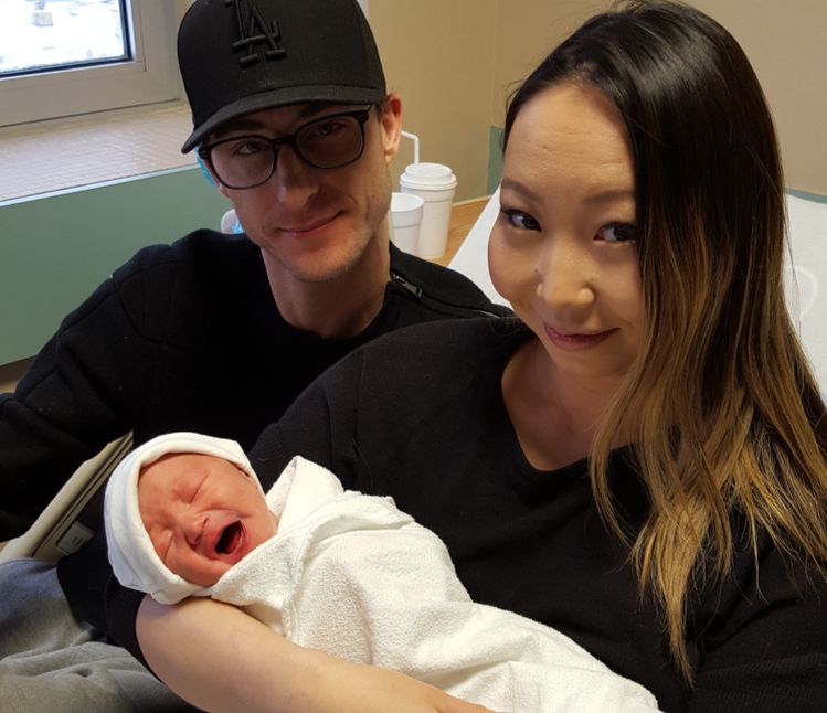 Mother Tserennadmid Bayar and father Steven Boudreau are the proud parents of Calgary’s first baby of 2017. 