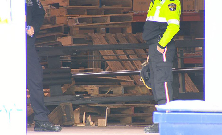 An employee of a packaging company in Vaughan has died after being pinned under a lift truck Friday afternoon.