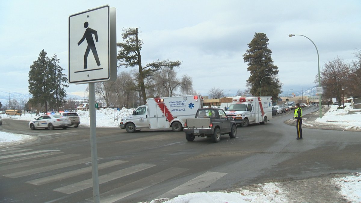 Kelowna woman struck and seriously injured while using crosswalk.