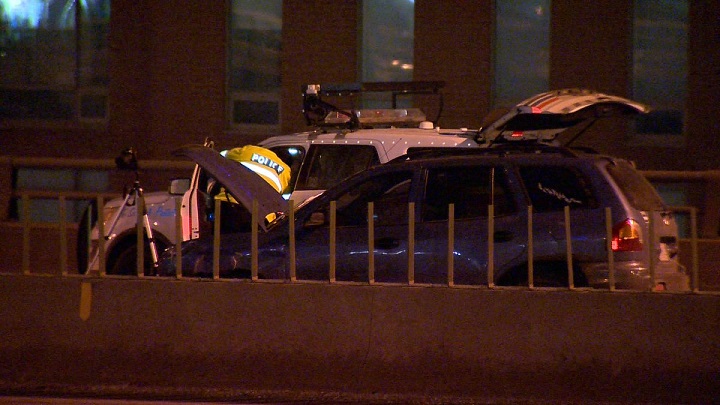 Toronto police investigate a pedestrian fatally on the eastbound Gardiner early Sunday.