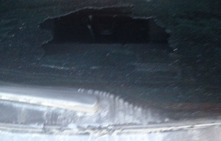 A Calgary man thought his rear window was defective when it cracked open.