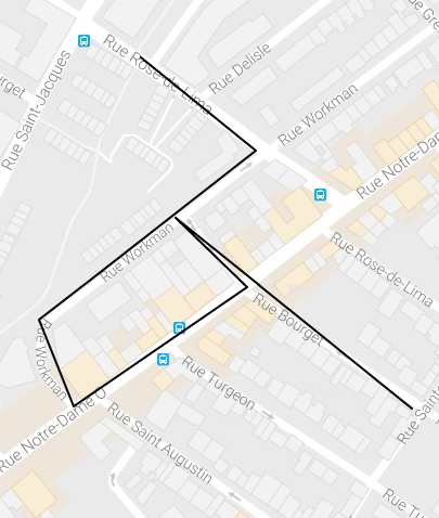 Areas in Saint-Henri under a water boil advisory. 
Wednesday, January 25, 2016.