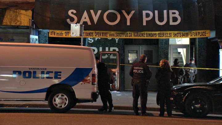 FILE PHOTO: Vancouver police are investigating a fatal shooting at the Savoy Hotel in January 2017.