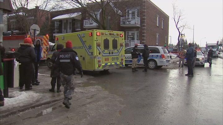 Montreal police investigate stabbing in Villeray Wednesday. A 16-year-old boy is facing attempted murder charges in connection with the assault. Thursday, Jan. 12, 2017.