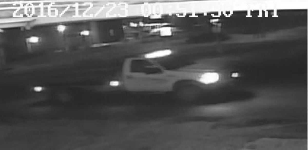Police are looking for the driver of this truck in connection to a theft from a Vernon auto parts store. 