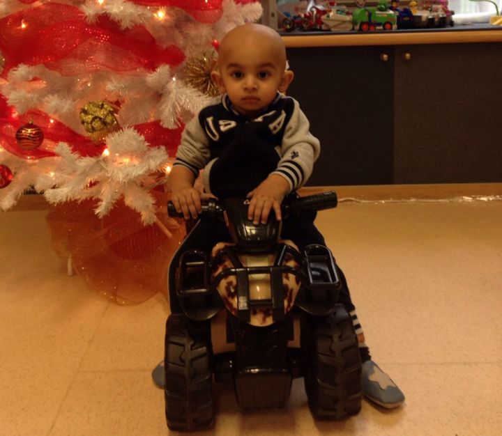 15-month-old leukemia patient Tegveer Minhas