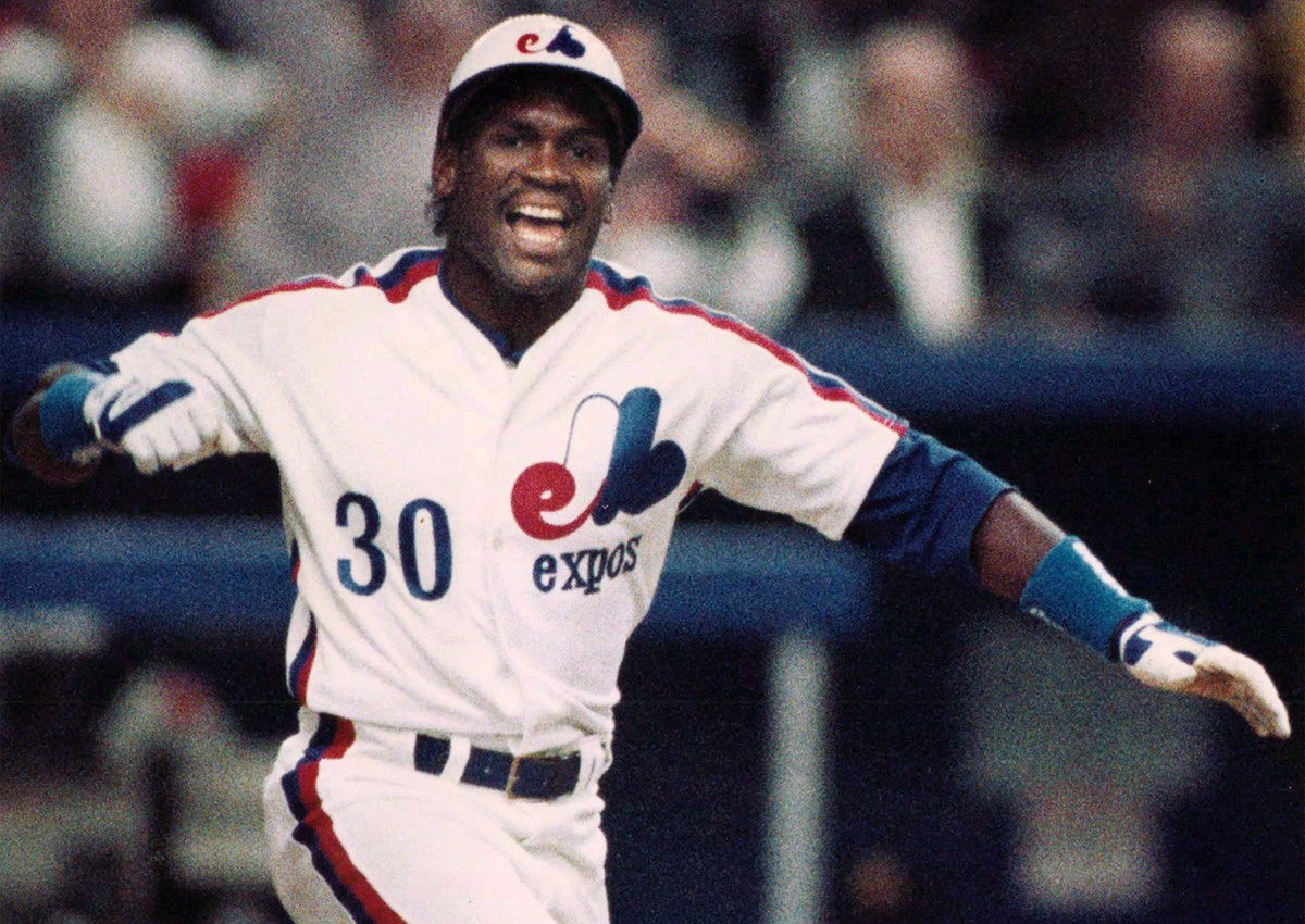 Vladimir Guerrero hits for Montreal Expos' last cycle tonight on