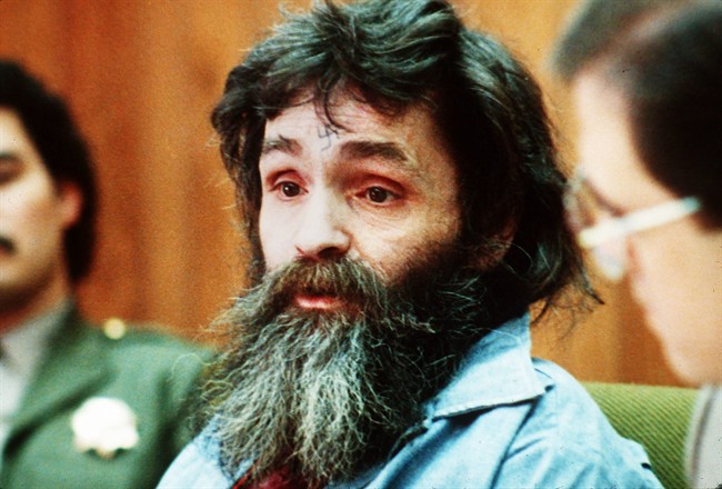 In this 1986 file photo, Charles Manson is seen in court. Amid .