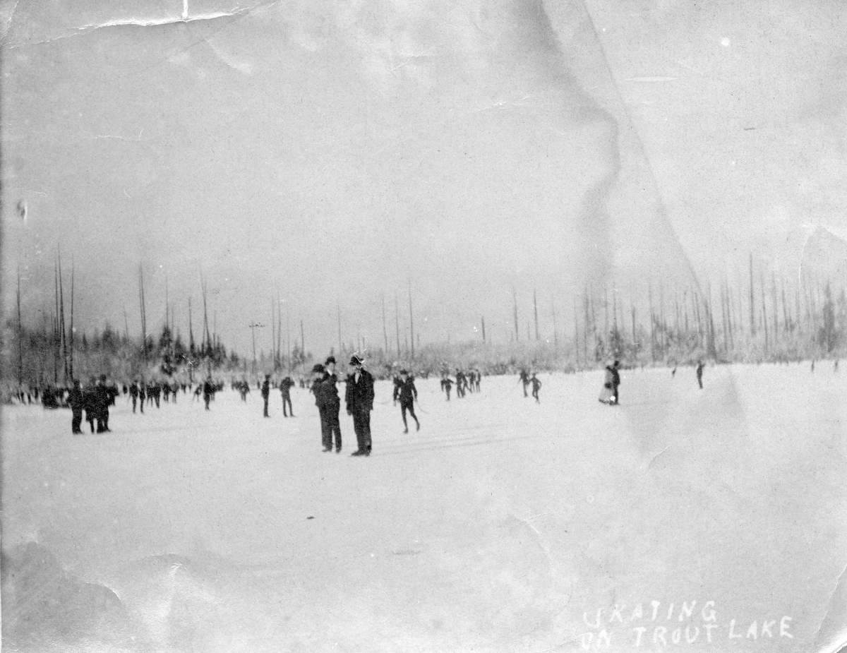 Skating on Trout Lake. Crica 1891.