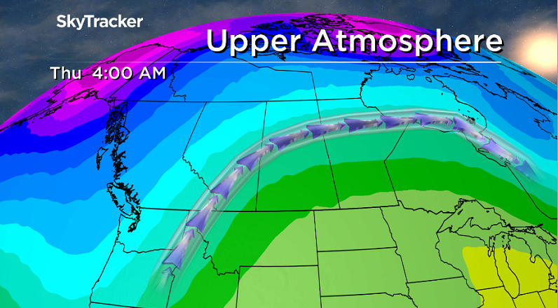 Upper ridge hangs on for the rest of the work week.