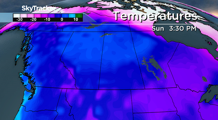 Temperatures warm into minus single digits on Sunday in Saskatoon.