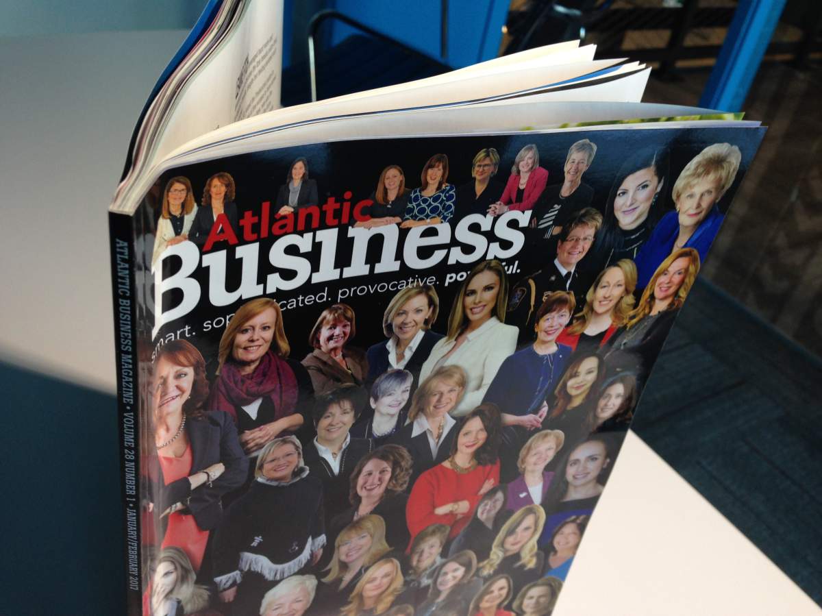 The January/February issue of Atlantic Business Magazine which featured female entrepreneurs and leaders for the first time in its history. 
