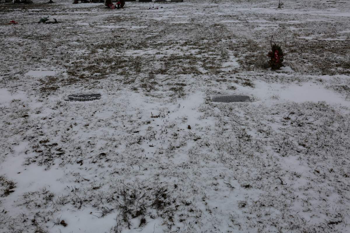 In between two marked graves lies one of Ontario’s”unclaimed bodies” lies buried at Meadowvale Cemetery in the GTA.