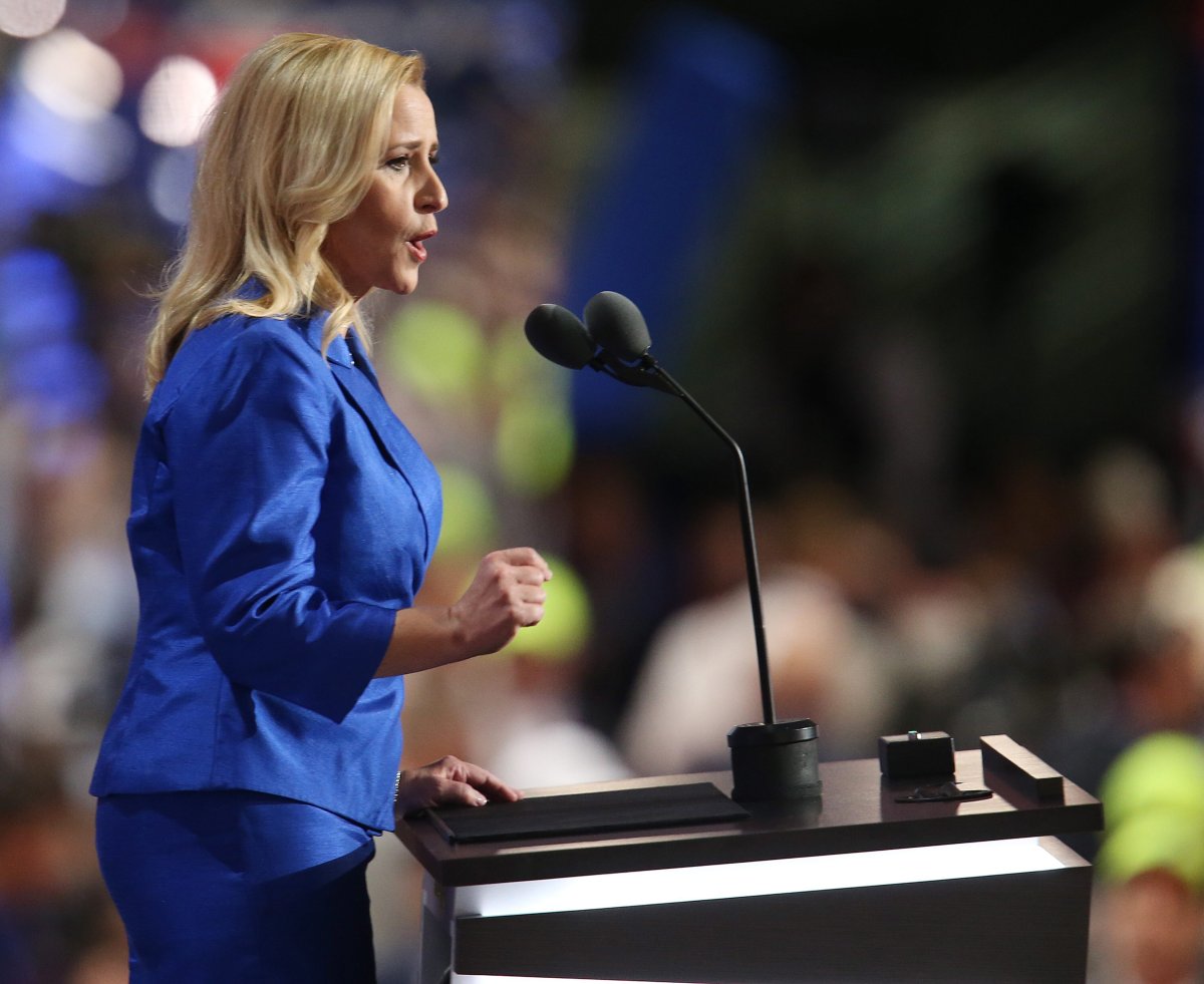 Arkansas Attorney General Leslie Rutledge speaks on the second day of the 2016 Republican National Convention at Quicken Loans Arena in Cleveland, Ohio, USA, on July 19, 2016.