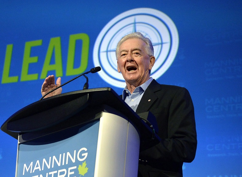 Preston Manning speaks at the opening of the Manning Centre conference, on Friday, Feb. 24, 2017 in Ottawa. 