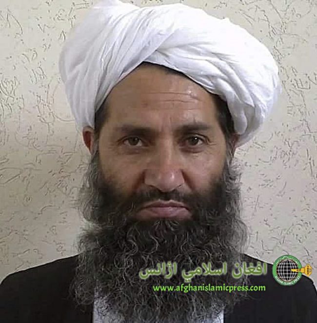 Taliban leader Mullah Haibatullah Akhundzada poses for a portrait in this undated photo taken in an unknown location.