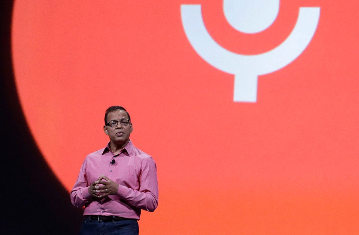 In this May 15, 2013, file photo, Amit Singhal speaks at Google I/O 2013 in San Francisco. 