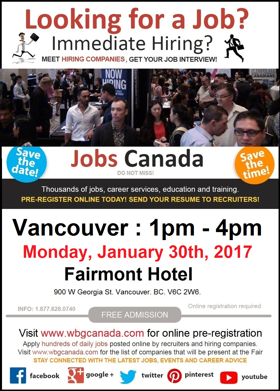 FREE – Mississauga Job Fair – February 27th, 2017 - image