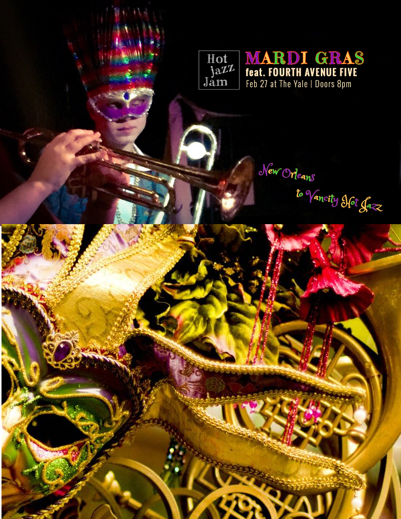 HOT JAZZ JAM MARDI GRAS ft. Fourth Avenue Five & Guests - image