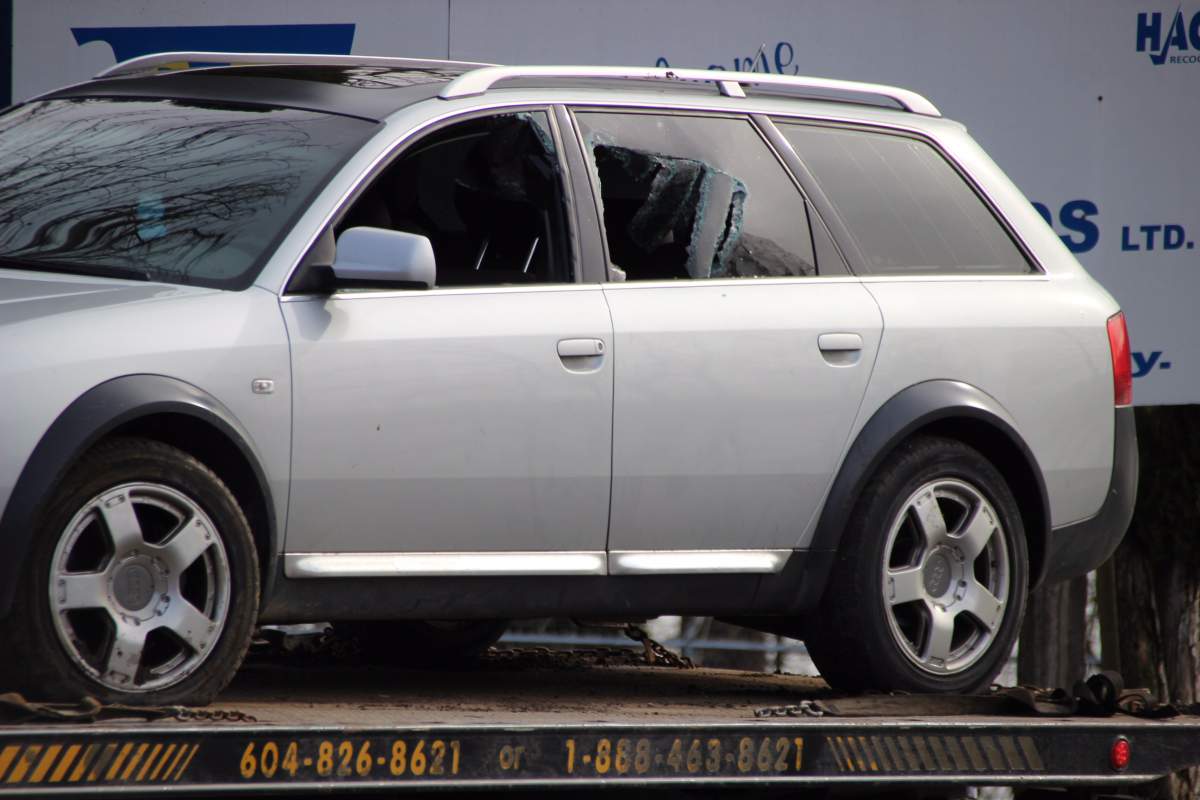 The car that was stopped in Mission. Credit: Shane MacKichan