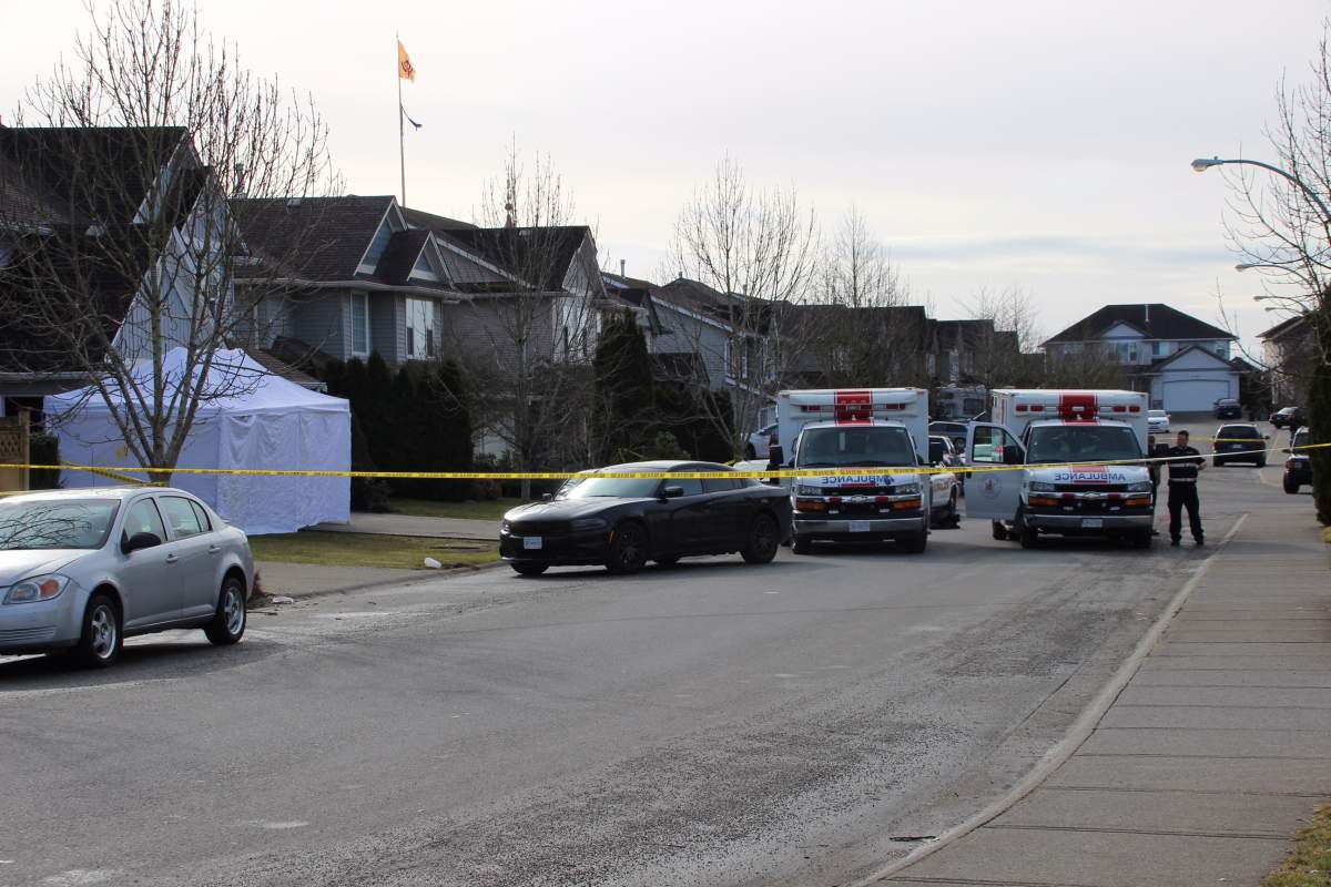 The scene in Abbotsford. Credit: Shane MacKichan