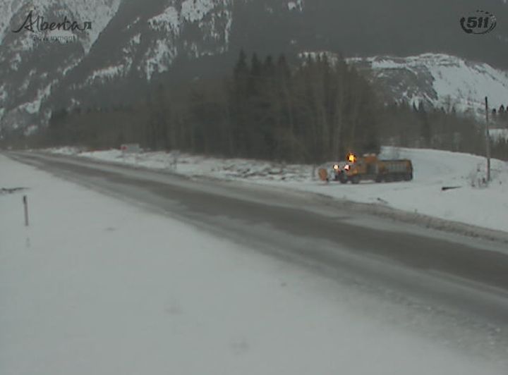 Highway 3 near Crowsnest, 1.9 km east of the Alberta-B.C. border seen at 8:07 a.m. Friday, Feb. 10, 2017.